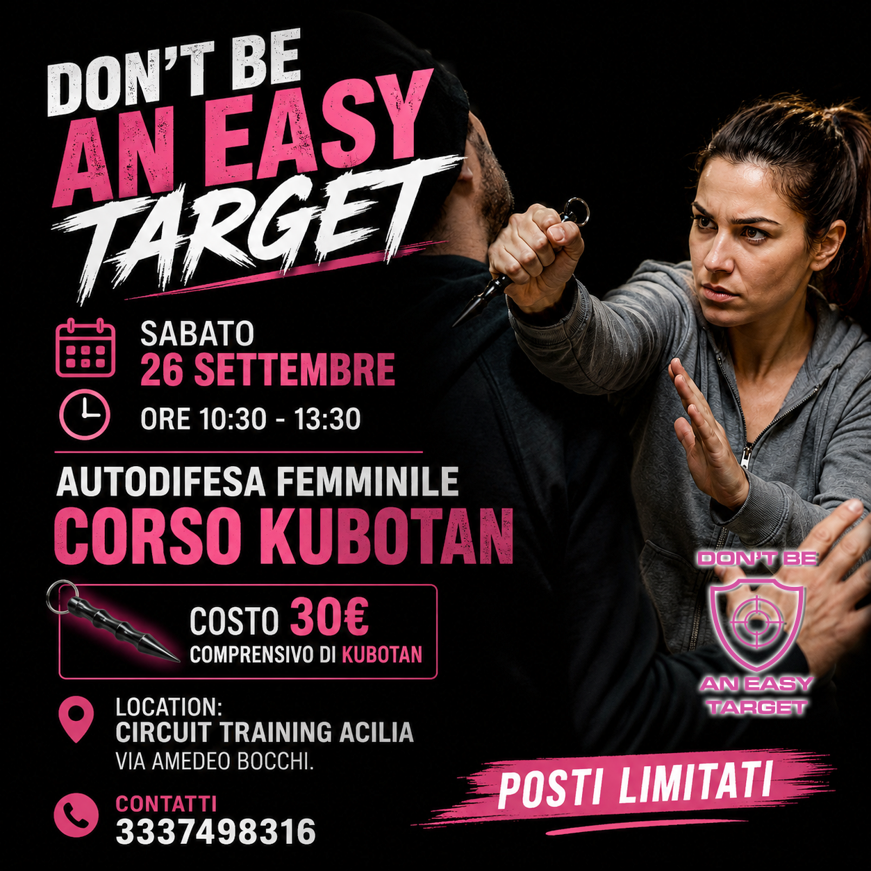 Locandina Corso Kubotan e Autodifesa Femminile